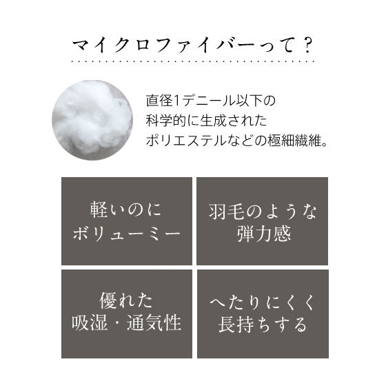 【まくら】マイクロファイバーピロー　50×70cmのホテル仕様まくら